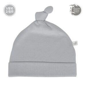 *PERLIMPINPIN Bonnet à noeud bambou - souris GRIS