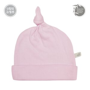 *PERLIMPINPIN Bonnet à noeud bambou - ROSE