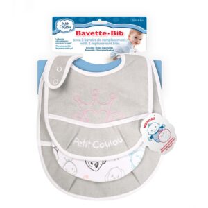 ENS. DE 2 BAVETTES ET 2 RECHANGES - PRINCESSE