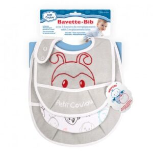 ENS. DE 2 BAVETTES ET 2 RECHANGES - COCCINELLE