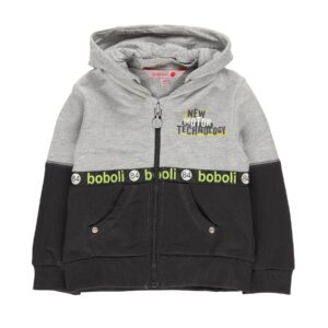 BOBOLI ÉTÉ GARÇON. VESTE REVIVAL NOIR ET GRIS