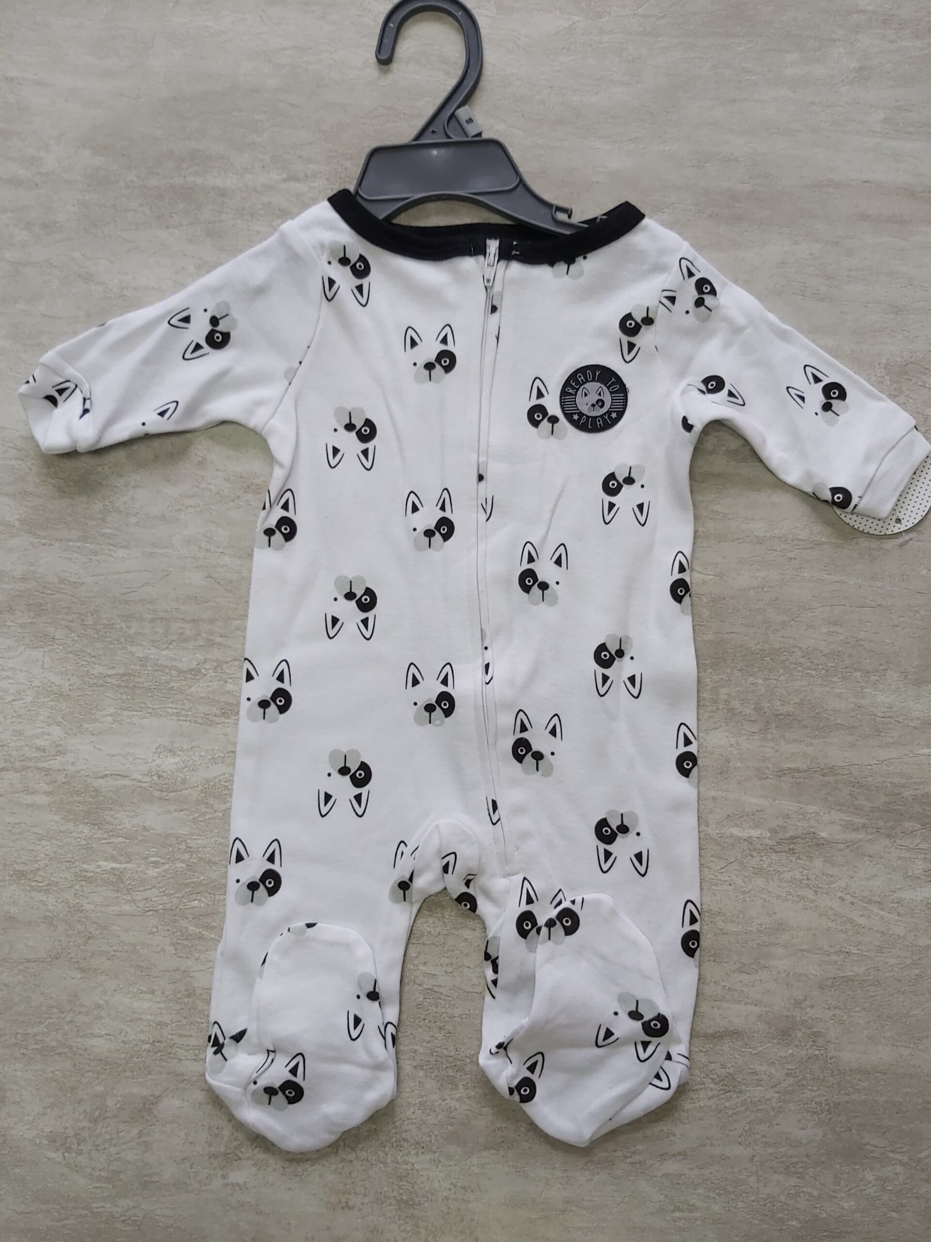 Babies' Velour Pyjamas, Organic Collection, With Decorative Detail