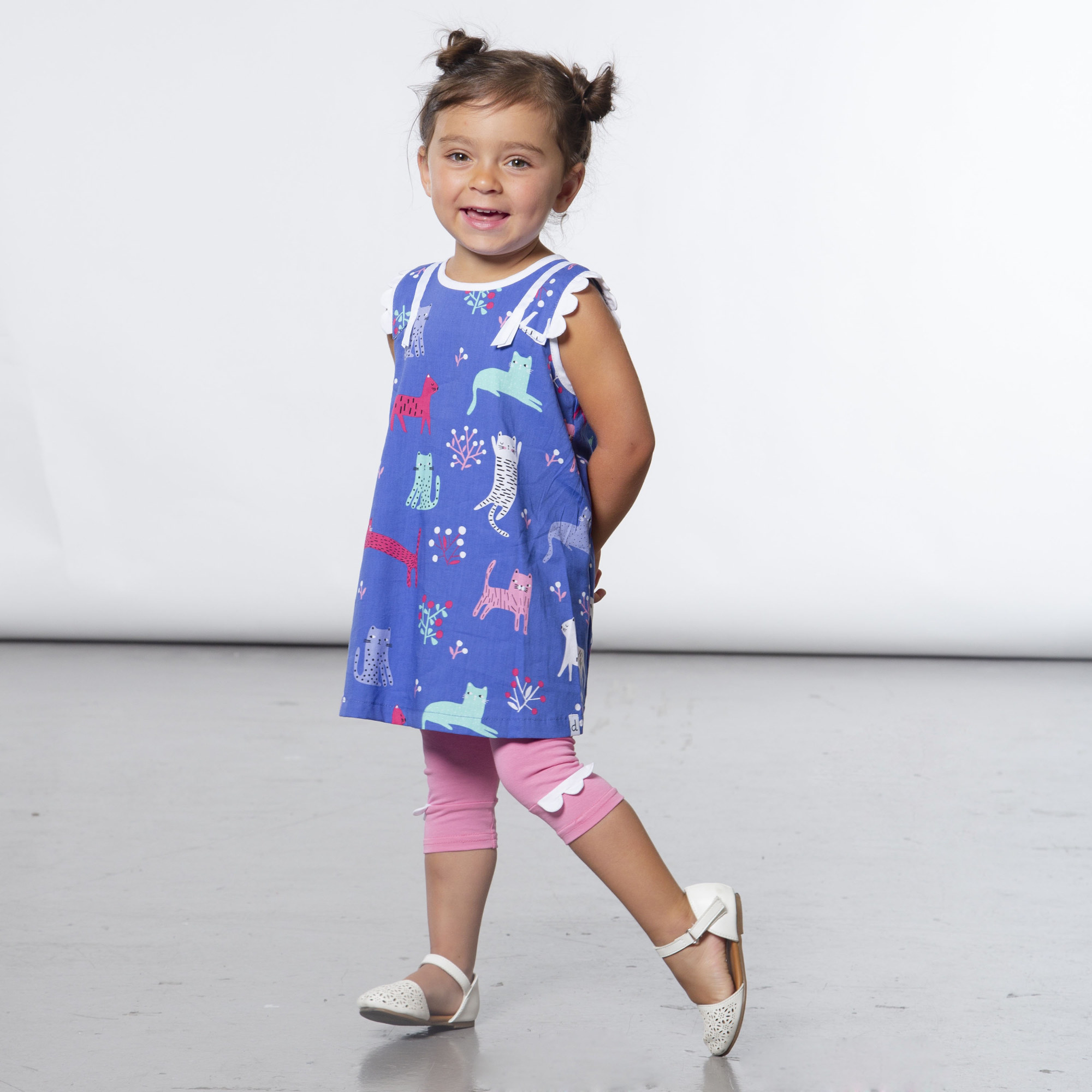 Ete 2x2 Ensemble Tunique Chat Perlipopette Et Legging Capri Rose Bebe Fille Boutique Madijade