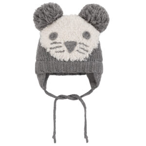 SOLDE HIVER DEUX PAR DEUX Tuque de maille "première neige" grise