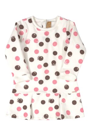 UPBABY FILLE Robe blanche à pois