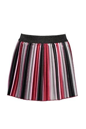 B.NOSY FILLE Jupe rayée en satin rouge/blanc