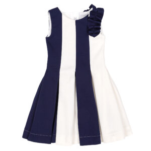 DEUX PAR DEUX ROBE NÉOPRÈNE 2 TONS, FILLE marine