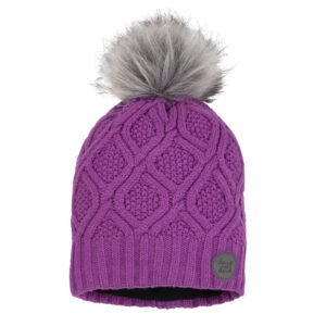 SOLDE HIVER DEUX PAR DEUX Tuque de maille mauve doublée