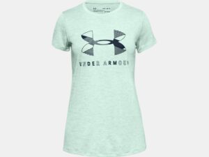 UNDER ARMOUR FILLE T-shirt Twist gros logo menthe