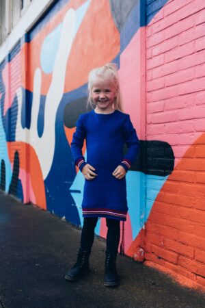 QUAPI AUTOMNE ROBE BLEU ROYAL