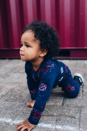 QUAPI AUTOMNE ONEPIECE MARINE À FLEURS