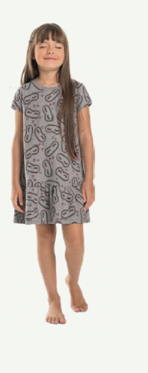 QUIMBY FILLE. pyjama jaquette grise