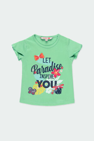 BOBOLI FILLE THE JUNGLE BOOK t-shirt vert imprimé