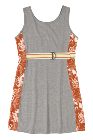 GLOSS GRANDE FILLE. robe gris et caramel