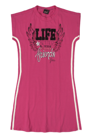 GLOSS GRANDE FILLE. robe rose fushia