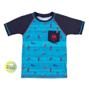 NANO GARÇON. COLLECTION VACANCES RASHGUARD MAILLOT BLEU PLANCHE