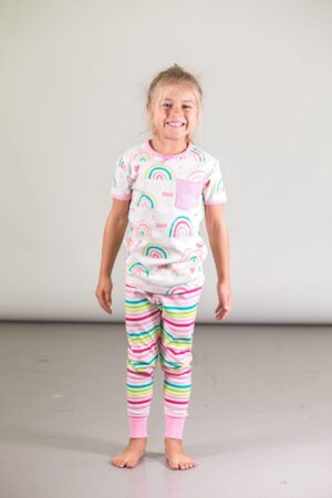 DEUX PAR DEUX ÉTÉ FILLE. PYJAMA ARC EN CIEL