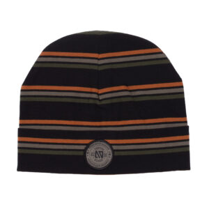 NANO PRINTEMPS TUQUE EN JERSEY NOIR RAYÉ