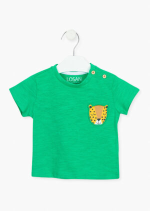 LOSAN BÉBÉ GARÇON ANIMAUX DE LA JUNGLE T-SHIRT VERT
