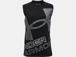 UNDER ARMOUR SOLDE GARÇON camisole UA Tech™ Exploded Logo Sleeveless noir