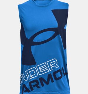 UNDER ARMOUR SOLDE GARÇON camisole UA Tech™ Exploded Logo Sleeveless bleu
