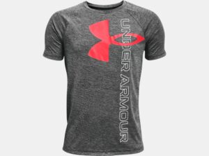 UNDER ARMOUR GARÇON t-shirt UA Tech™ Split Logo Hybrid gris foncé