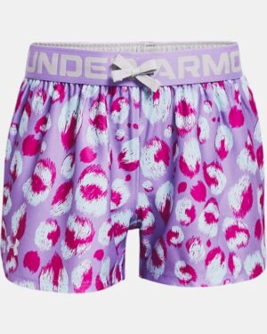 UNDER ARMOUR SOLDE FILLE Short imprimé UA Play Up pour fille mauve et rose