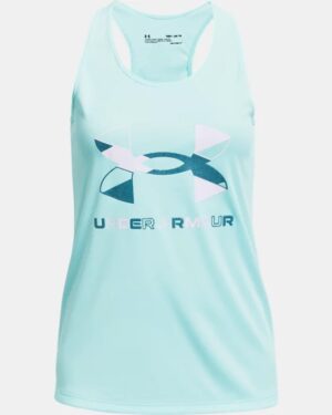 UNDER ARMOUR SOLDE FILLE camisole UA Tech™ Big Logo Graphic vert