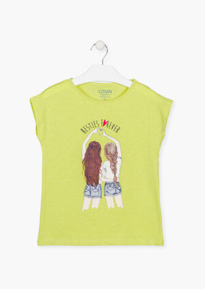 LOSAN GRANDE FILLE T-SHIRT JAUNE BEST FIENDS