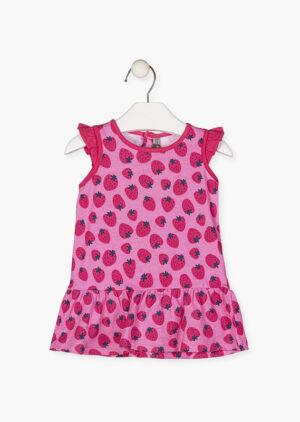 LOSAN PRINTEMPS/ÉTÉ BÉBÉ FILLE FRAISE ROBE IMPRIMÉE