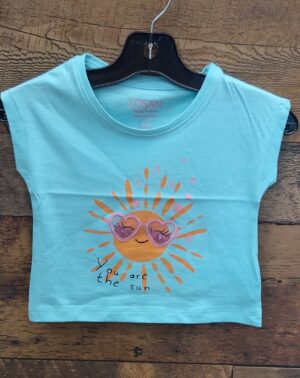 LOSAN PETITE FILLE OCÉAN T-SHIRT BLEU PÂLE