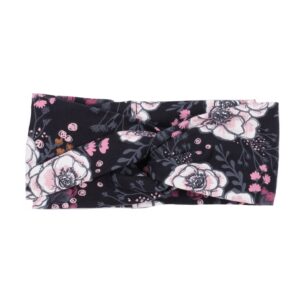 *NANO BANDEAU EN JERSEY FLEURIT NOIR ET BLANC