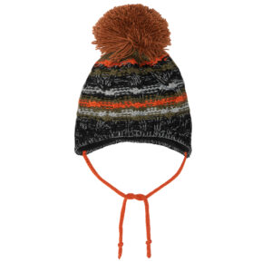 DEUX PAR DEUX GARCON. LOUP TUQUE ORANGE ET GRIS