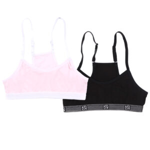 NANO SOUS-VÊTEMENTS BRALETTE, PAQUET DE 2 NOIR, ROSE