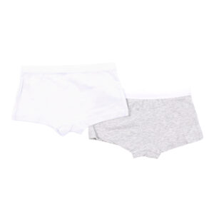 NANO SOUS-VÊTEMENTS BOXER FILLE, PAQUET DE 2 GRIS, BLANC