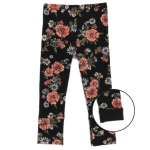 NANO BÉBÉ FILLE. PETIT RENARD LEGGING FLEURIT