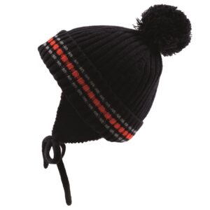 NANO HIVER TUQUE À POMPON MARINE LIGNE ORANGE MONT ALBERT
