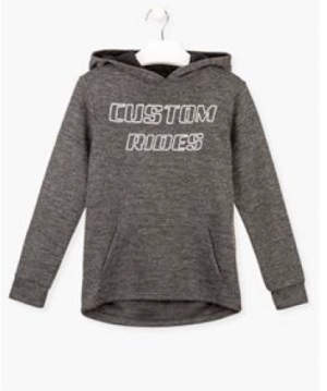 LOSAN AUTOMNE GRAND GARÇON. HOODIE GRIS FONCÉ