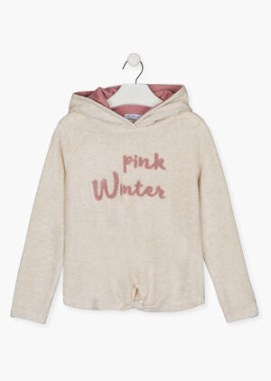 LOSAN PRINTEMPS/ÉTÉ GRANDE FILLE HOODIE BEIGE