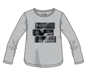 LOSAN AUTOMNE GRANDE FILLE CHANDAIL GRIS (EN STOCK)