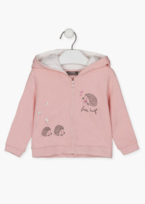 LOSAN BÉBÉ FILLE HÉRISSON VESTE ROSE