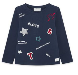 TUCTUC FILLE. BEST FRIEND CHANDAIL MARINE