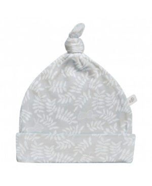 *PERLIMPINPIN Bonnet à noeud bambou - LAPINS (FEUILLAGE GRIS)