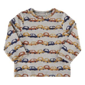 MINYMO BÉBÉ GARÇON. CHANDAIL VOITURE BEIGE