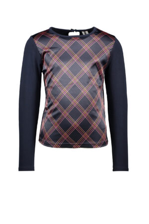 B-NOSY FILLE. CHANDAIL MANCHE LONGUE MARINE CARROTÉ