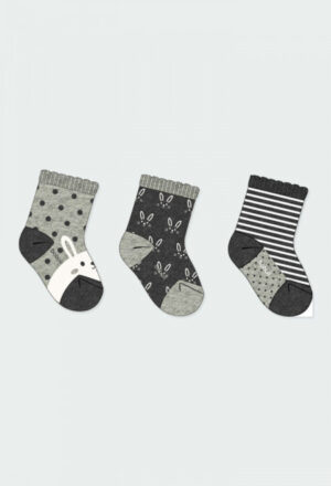 BOBOLI AUTOMNE CHAUSSETTE PAQUET DE 3 LAPIN