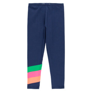 BOBOLI FILLE. MOUNTAIN COLORS LEGGING MARINE BANDE COLORÉ