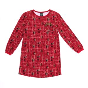 NANO NOEL PYJAMA FILLE. ROBE DE NUIT ROUGE
