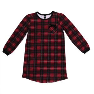 NANO NOEL PYJAMA FILLE. ROBE DE NUIT CAREAUTÉE ROUGE