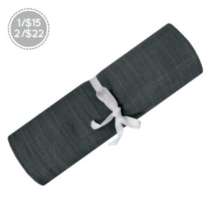 PERLIMPINPIN Couverture mousseline coton CHARCOAL
